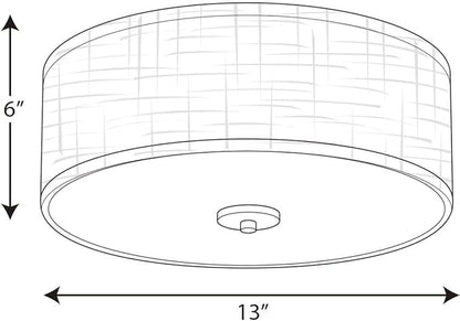 Progress Lighting P3696-0930K9 Close-to-Ceiling, Nickel, 6.00x13.00x13.00
