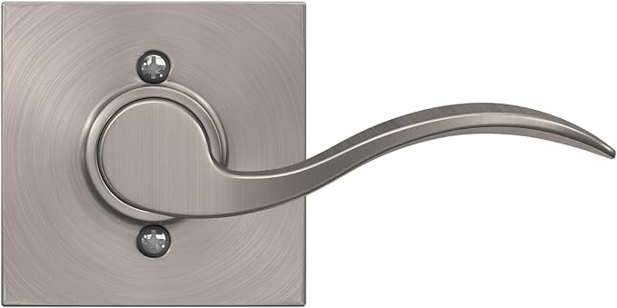 Schlage Accent Lever with Collins Trim Non-Turning Lock in Satin Nickel - Right Handed - F170 ACC 619 COL RH