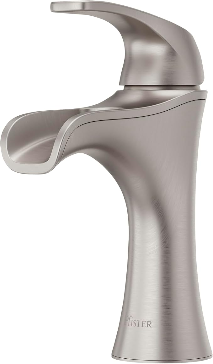 Pfister Jaida Bathroom Sink Faucet, Single Handle, Single Hole or 3-Hole, Spot Defense Brushed Nickel Finish, LF042JDGS