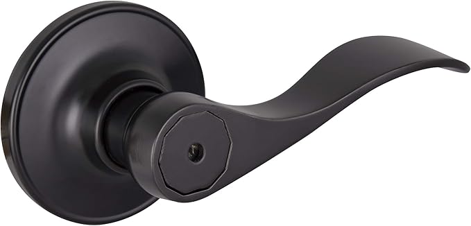 Design House 778902 Springdale Privacy Bed and Bath Door Lever Matte Black