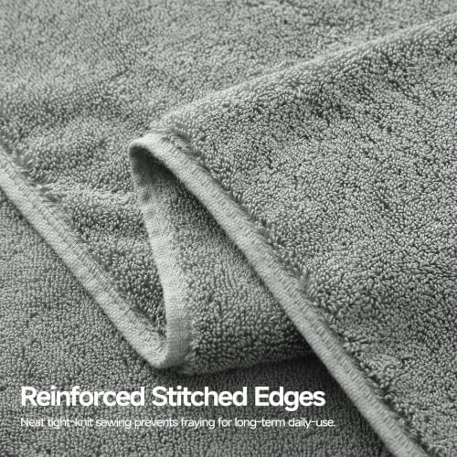REDKISS Large Bath Towels Set 2 Piece, 100% Cotton, 31x63 in,Heavyweight 760GSM, Highly Absorbent & Quick Dry, Super Soft Luxury Bath Towel for Bathroom,Hotel Collection - Gray