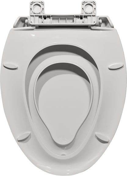 Toilet Seat, Elongated Toilet Seat with Toddler Seat Built in, Potty Training Toilet Seat Elongated Fits Both Adult and Child, with Slow Close and Magnets- Elongated Biscuit