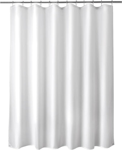 Titanker Waterproof Fabric Shower Curtain Liner Washable, Cloth Shower Liner with Magnets, White Shower Liner Soft Fabric, Lightweight Shower Curtain Liner, 70x72 Inches