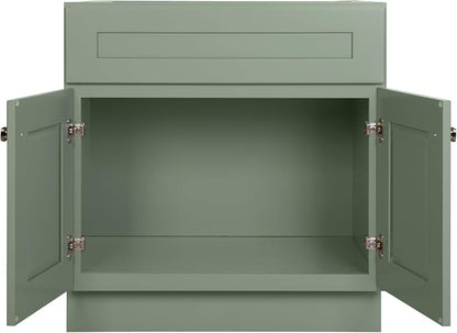 Design House Brookings Bathroom Vanity, 30", Evergreen Fog | Adjustable Hinges, Freestanding, Contemporary/Modern, Wood, Bath, 215459