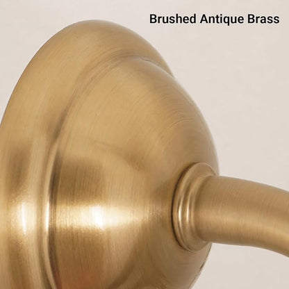 Daunton 3-Light Bathroom Vanity Light Gold, Vintage Vanity Light Fixtures Over Mirror, Brass Bathroom Light with Flower Glass Shade, Art Deco Wall Sconce Lighting for Bedroom, Living Room