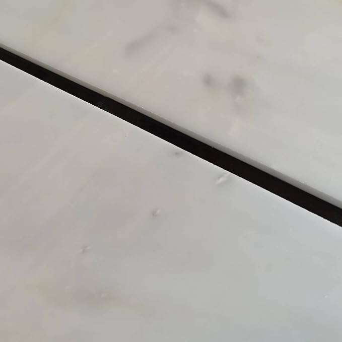 15 Pcs Black Marble Tile Edge Trim, 12 Inch Marble Pencil Liner Both Side Polished for Bathroom, Backsplash, Kitchen, Tile Shower, Natural Marble Material