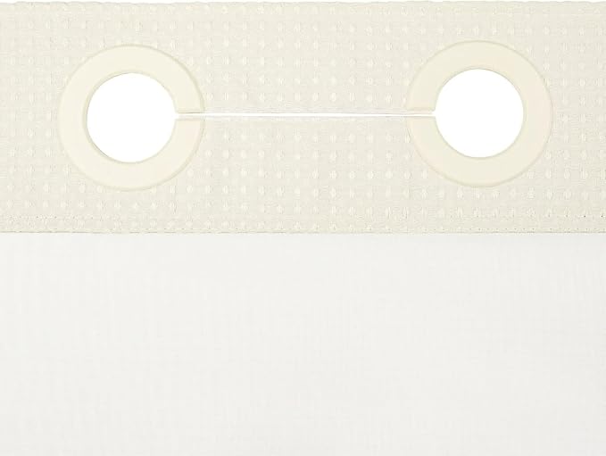 RiverDream Heavyweight Waffle No Hook Shower Curtain with Liner,Cream,36x74 | Dotted Waffle,Snap-in Liner,Heavy Duty,Quick Dry,Mesh Top Window,With Bottom Magnets,Hotel-Grade,Washable,Small Stall Size