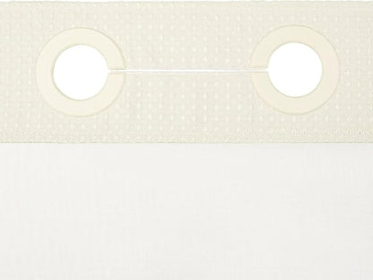RiverDream Heavyweight Waffle No Hook Shower Curtain with Liner,Cream,36x74 | Dotted Waffle,Snap-in Liner,Heavy Duty,Quick Dry,Mesh Top Window,With Bottom Magnets,Hotel-Grade,Washable,Small Stall Size