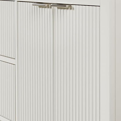 ARIEL Milan 72-inch Bathroom Vanity with Sink,Solid Wood, 1.5-inch Pure White Quartz Countertop & Backsplash, Double Rectangular Porcelain Sink, 4 Soft Closing Doors, 3 Dovetail Drawers, Warm White