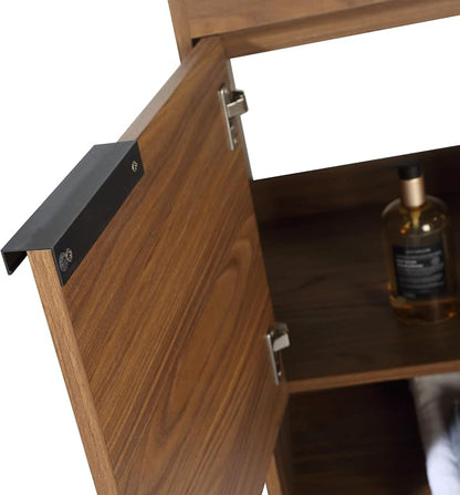 Phoenix 30 Inch Bathroom Vanity with Sink – Modern Design, Soft-Close Doors, Storage Drawers, Durable Build – Walnut Vanity for Small Bathrooms (Full Assembly Required)