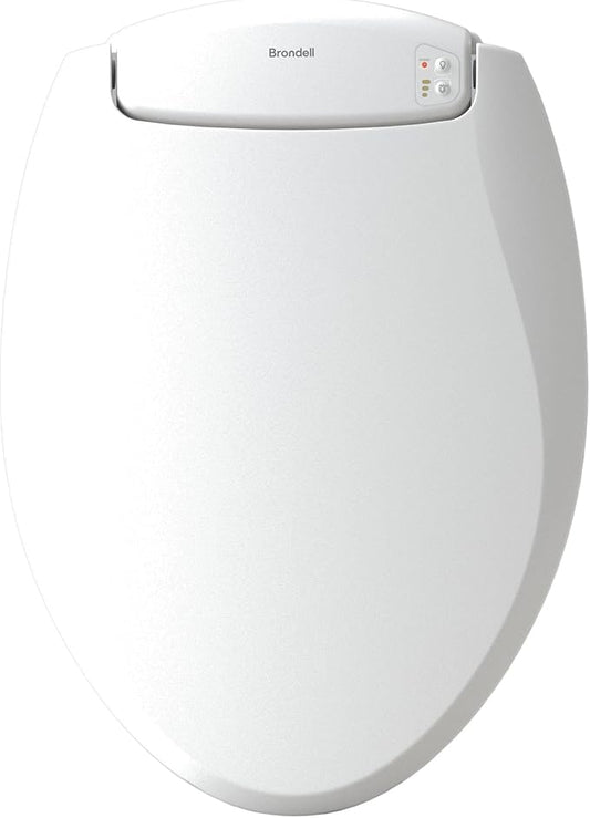 Brondell L60-RW LumaWarm Heated Toilet Seat with Night Light, 3 Temperature Settings, Gentle Close Lid,Easy Installation,Built-In Controls,Round,White