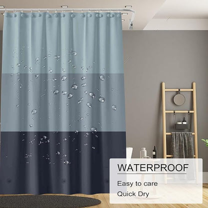 TIKABC Shower Curtain Liner, 4G PEVA Shower Liner, Plastic Peva Waterproof Shower Curtains, 72x72 inch with Grommet Holes 3 Magnetic Weights