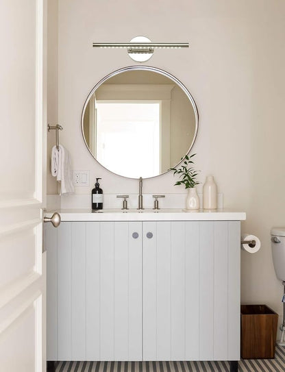 Bathroom Vanity Lights for Bathroom Light Fixutres 15.7 Inches Bathroom Lights Over Mirror 5W Led Lighting Plug in Vanity Lighting Fixtures Stainless Steel with 180°Rotation,6000K Cool White