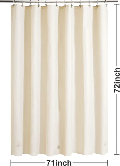 Barossa Design Beige Shower Curtain Liner - Premium PEVA, BPA & PVC Free, No Chemical Smell, Lightweight Standard Size Shower Curtain with 3 Magnets, Metal Grommets - Beige (Pack of 2)