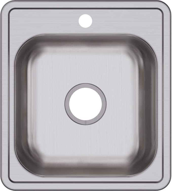 Dayton D117191 Single Bowl Top Mount Stainless Steel Bar Sink, 17 x 19