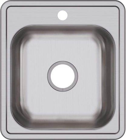 Dayton D117191 Single Bowl Top Mount Stainless Steel Bar Sink, 17 x 19