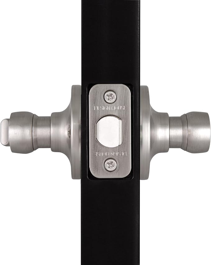 Design House Springdale Privacy Door Lever for Bedrooms and Bathrooms, Fits Standard Doors, Satin Nickel, 700492