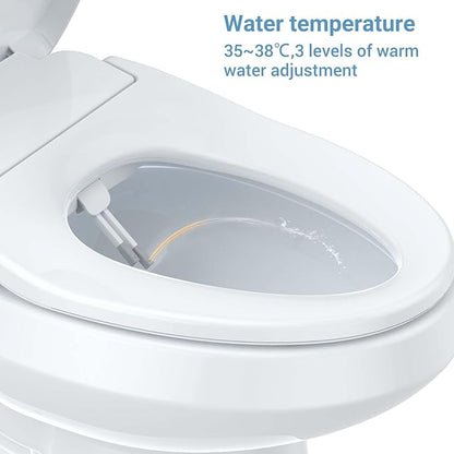 Bidet Toilet Seat, Electric Smart with Multiple Spray Modes, Smart Unlimited Warm Water, Auto Open & Slow Close Lid, Auto LED Nightlight, Power Outage Available, Clean Water