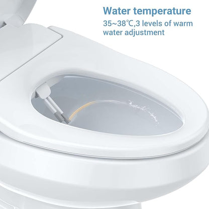 Bidet Toilet Seat, Electric Smart with Multiple Spray Modes, Smart Unlimited Warm Water, Auto Open & Slow Close Lid, Auto LED Nightlight, Power Outage Available, Clean Water