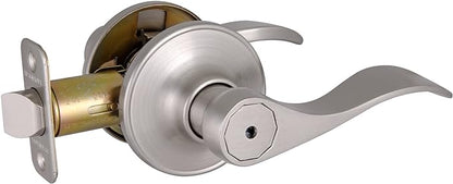 Design House Springdale Privacy Door Lever for Bedrooms and Bathrooms, Fits Standard Doors, Satin Nickel, 700492