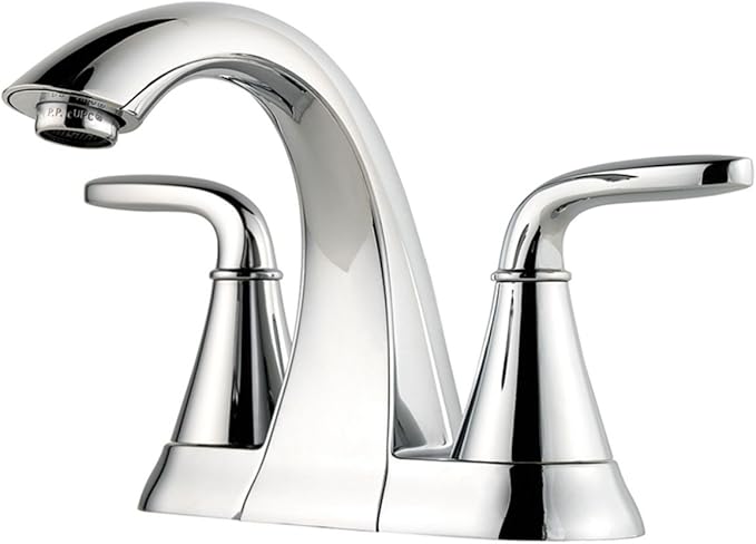 Pfister Pasadena Bathroom Sink Faucet, 4-Inch Centerset, 2-Handle, 3-Hole, Polished Chrome Finish, LF048PDCC