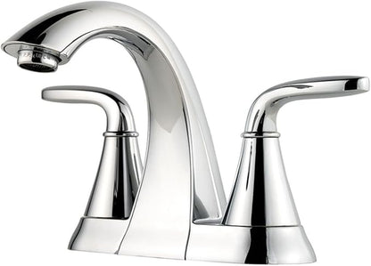 Pfister Pasadena Bathroom Sink Faucet, 4-Inch Centerset, 2-Handle, 3-Hole, Polished Chrome Finish, LF048PDCC