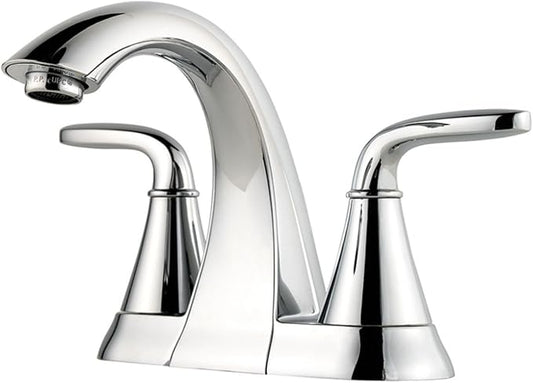 Pfister Pasadena Bathroom Sink Faucet, 4-Inch Centerset, 2-Handle, 3-Hole, Polished Chrome Finish, LF048PDCC