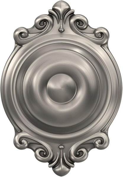 SCHLAGE F10 GEO 619 BRK Brookshire Collection Georgian Passage Knob, Satin Nickel