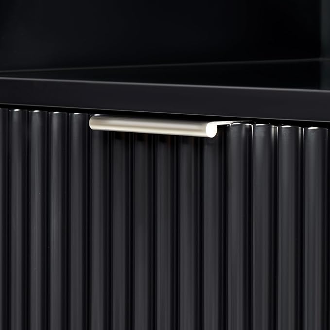 ARIEL Milan Bathroom Storage Cabinet 65”H x 20”W x 16”D Black