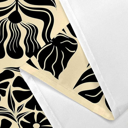 JAWO Retro Shower Curtain Vintage Abstract Boho Floral Shower Curtains for Bathroom Decor Pink Black Botanical Geometric Groovy Aesthetic Pattern Shower Curtain Sets with Hooks,47X64IN