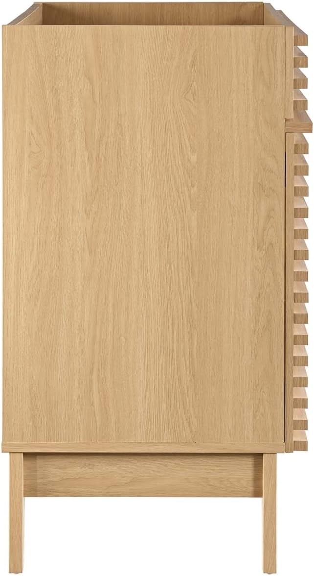 Modway Render 36" Bathroom Vanity Cabinet in Oak - Sink Basin Not Included