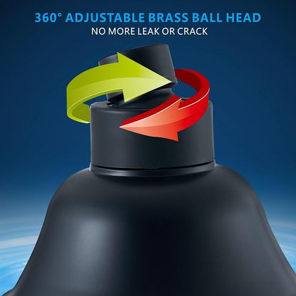 High Pressure Shower Head - 5 Spray Modes Powerful Pressure Boosting Showerhead For Bathroom - Perfect Universal Replacement for Rain Shower Heads(Matte Black)