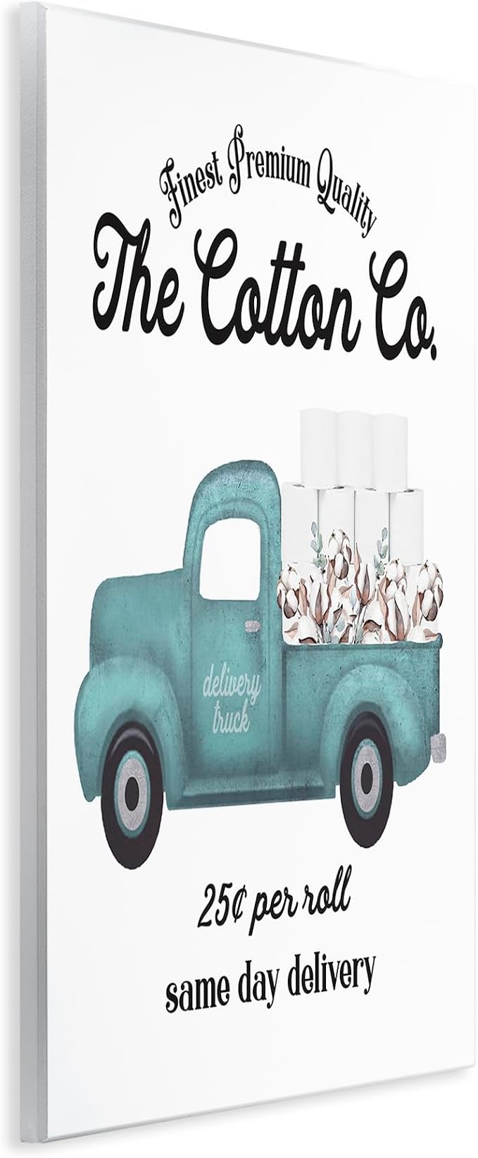 Toilet Paper Cotton Delivery, 10 x 15 Inch Mounted Print on Wall Plaque | Stupell Industries · By Lettered and Lined · Ready to hang · Great for bathroom or laundry room · Made in USA