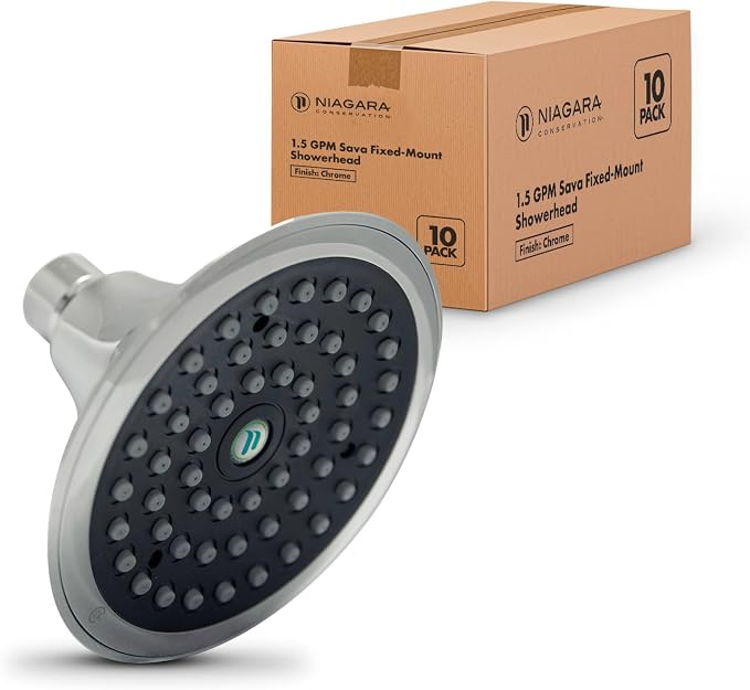 1.5 GPM Sava Fixed-Mount Showerhead Finish: Chrome | 10-Pack