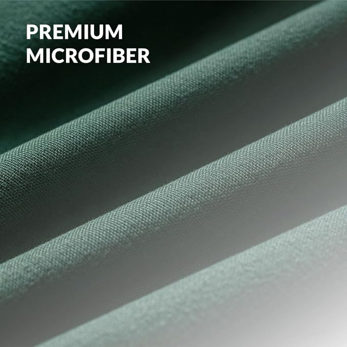 Felisa Ombre Dark Green and White Shower Curtain Liner,Waterproof Fabric Shower Curtain with 3 Weighted Magnets, Odorless Cloth Lightweight Bathroom Curtain,Sturdy Rustproof Grommets,72 x 72