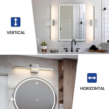 Brushed Nickel Vanity Light for Bathroom - 23.6inch Bathroom Vanity Light Fixture Dimmable 5CCT Modern Bathrooms Sconce 18W LED Bathrooms Wall Lighting Fixture Over Mirror