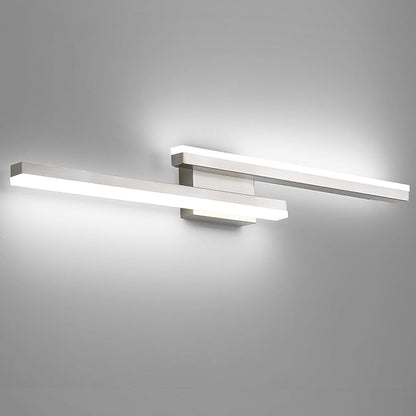 36in Vanity Lights,36W 2500LM Modern Brushed Nickel Vanity Light Bathroom Lighting Fixture Over Mirror, Dimmable LED Bathroom Light Fixture 5000K Cool White Vanity Light Bar -2 Light