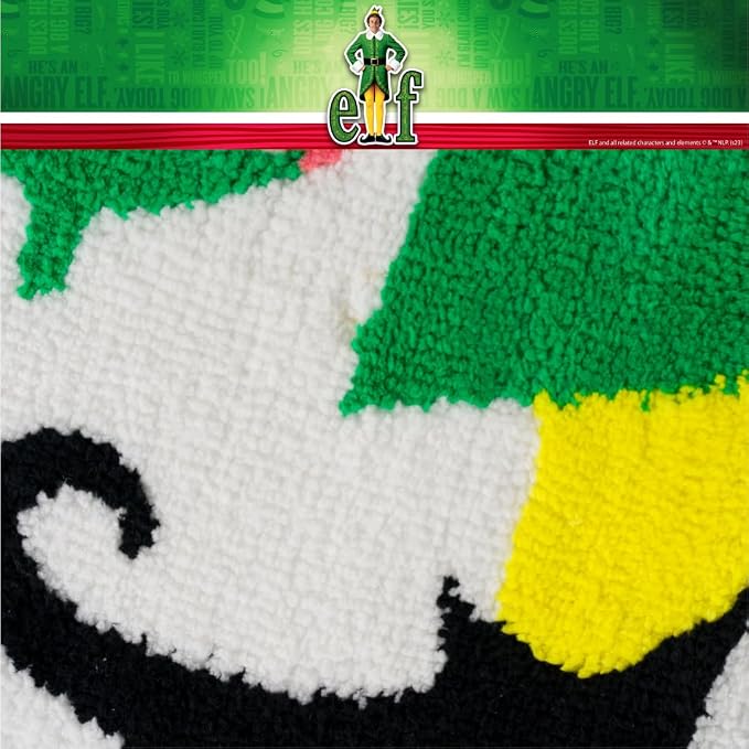 Elf Movie Buddy Christmas Bathroom Mat Rug (17x24) - Non-Slip Plush Poly Knit Holiday Home Decor Accent - (Officially Licensed Product) By Franco Collectibles