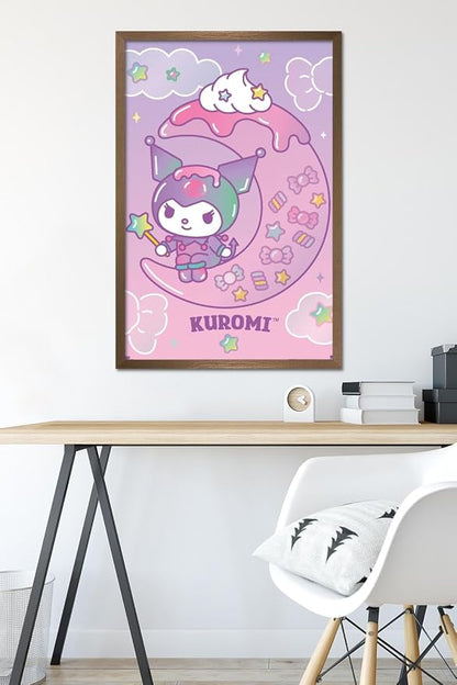 Trends International Hello Kitty and Friends: 24 Dreamland - Kuromi Wall Poster, 34L x 22.4W, Bronze Framed Version