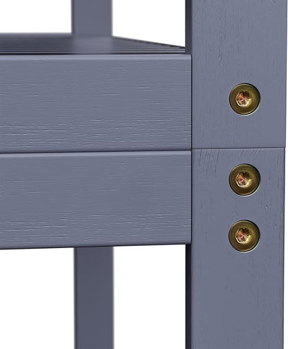 SONGMICS Over The Toilet Storage, 3-Tier Over Toilet Bathroom Organizer with Adjustable Shelf, 10.2 x 24.8 x 66.9 Inches, Space-Saving, Gray UBTS001G01