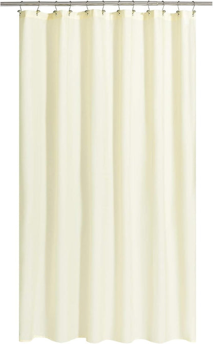 N&Y HOME Fabric Shower Curtain or Liner Extra Long 72 x 84 Inches - Hotel Quality, Machine Washable, Water Repellent - Sand, 72x84