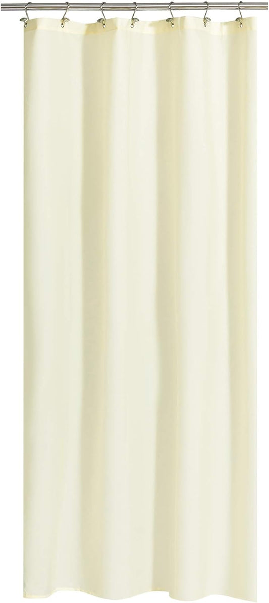 N&Y HOME Fabric Shower Curtain or Liner 36 x 72 Inches Bath Stall Size with 2 Bottom Magnets, Hotel Quality, Washable, Water Repellent, Sand