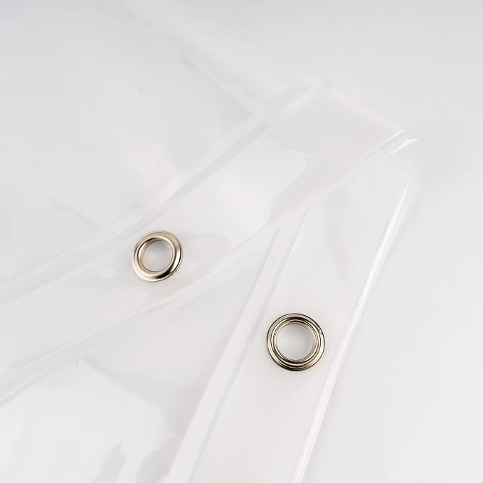 EurCross 72 x 96 inch Extra Long Clear Shower Curtain Liner with 5 Magnets, 9G PVC Free Thick EVA Shower Liner, Heavy Duty Weighted Clear Shower Curtain for Bathroom 96 inch Length