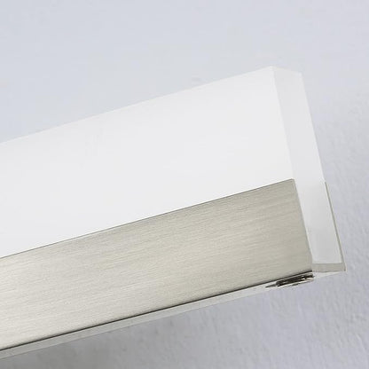 PRESDE 48" LED Bathroom Vanity Light, Modern Brushed Nickel Wall Bar Fixture Over Mirror Dimmable