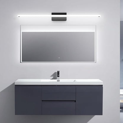 48inch Black LED Bathroom Vanity Light Bar 40W Modern Bath Light Fixture Over Mirror Vanity Light Cool White 6000K