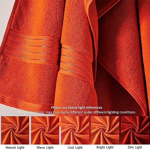 COZYART Luxury Hand Towels 4 PCS, Burnt Orange 100% Turkish Cotton