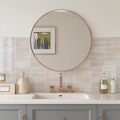 CRE8TIVE 16 Sheets Straight Linear Peel and Stick Tile Backsplash Stick on Wall Tile Beige Rectangular Kitchen Backsplash Tiles Waterproof Renter Friendly Back Splash for Living Room Fireplace 12"x12"
