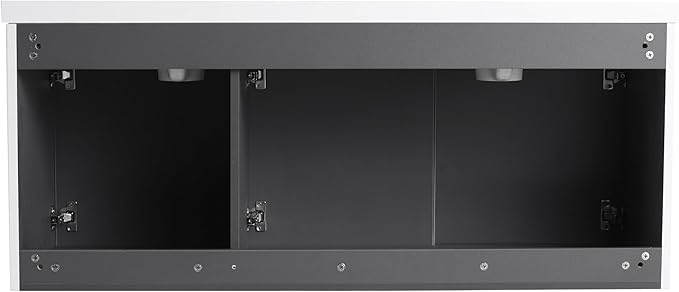 Malwee 48" Bathroom Vanity with Sink, 48 inch Double Sink Floating Vanity, Wall Mounted Bathroom Basin Cabinet Combo, Modern White Bath Vanity Cabinet Set with Storage(MA10348DWH)