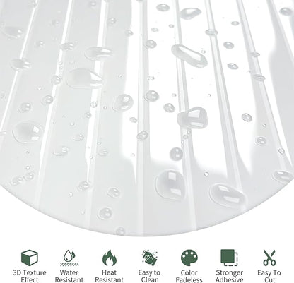 10-Sheet Upgraded Thick Peel and Stick Kitchen Backsplash Tiles | Waterproof Premium Self-Adhesive Wall Tile Stick on Backsplash for Kitchen,Bathroom and Fireplace(White,12"×12")