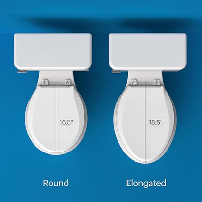 Brondell T44-RW Swash Thinline Electric Bidet Toilet Seat with Oscillating Stainless Steel Nozzle, T44-Thinline